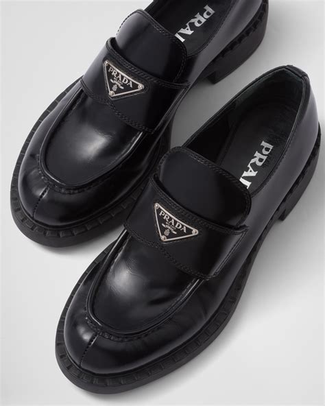 prada loafer kadın|prada leather loafers.